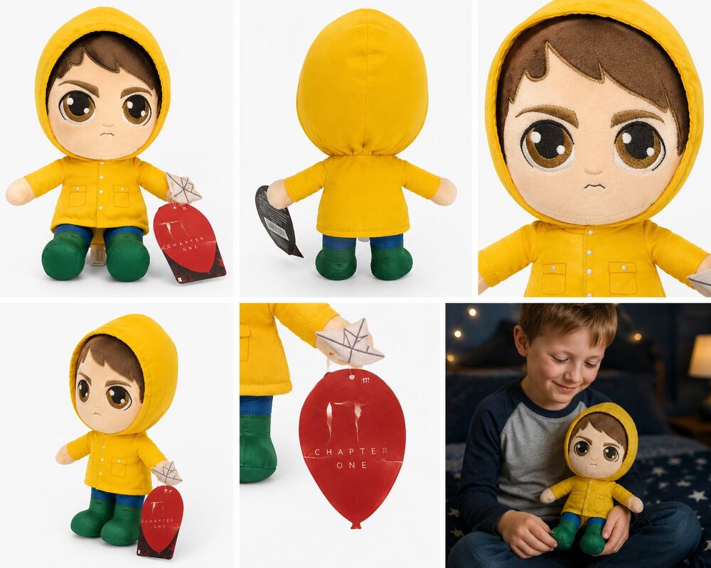 IT Chapter One Georgie Plush Doll with Paper Boat – Jazwares – New with Tags